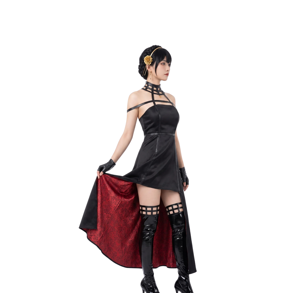 Costume Cosplay Yor Forger – Spy x Family – Robe Noire – vue 2 | BubuKawaii