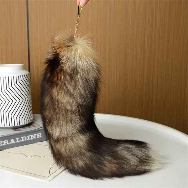 Huge Fluffy Faux Fur Fox Tail Keychain Bag Charms Therian Tail Fox Tail Keychain Fur… – Couleur 17 – vue 16 | BubuKawaii