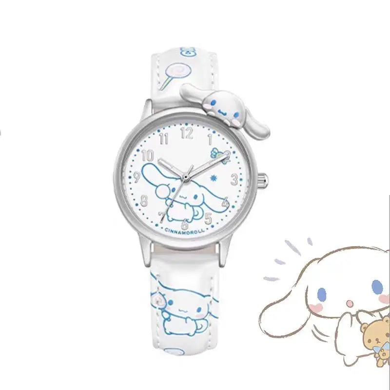 Montre Quartz Kawaii – Hello Kitty, Kuromi & Cinnamoroll – Rouge | BubuKawaii