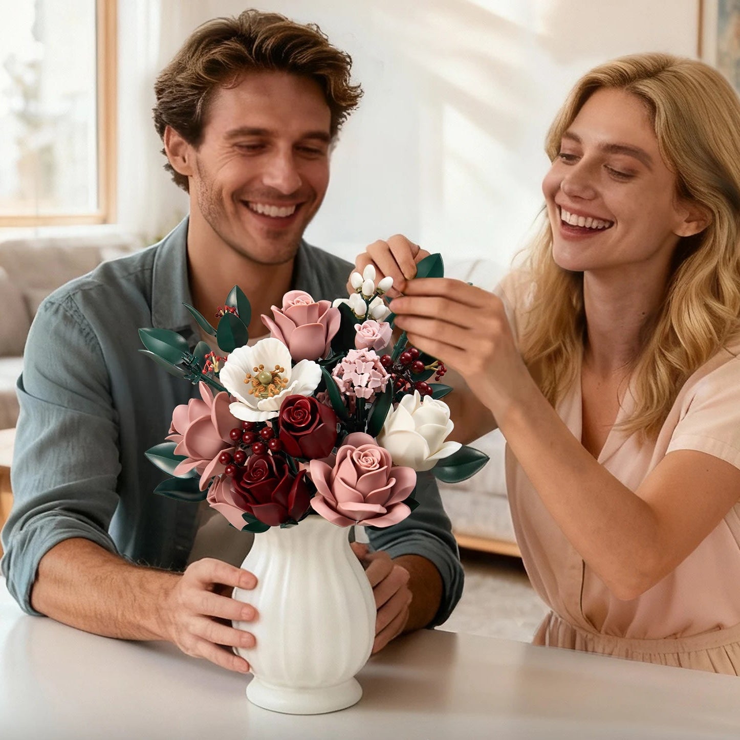 SupreOwls – Bouquet de Roses – Ensemble de Construction