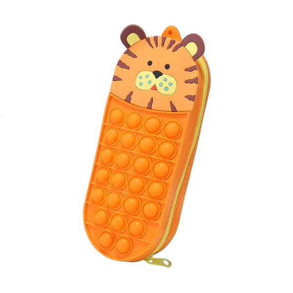 1Pc New Cartoon Silicone Pencil Case Pioneer of Rodent Eradication Stationery Storage Bag Decompression Stationery Box – f
