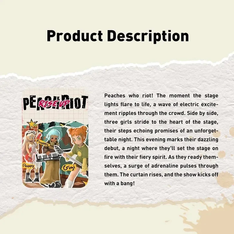 POP MART – boîte aveugle de la série Peach Riot Rise Up, jouets, figurine d'action Anime Kawaii, boîte mystère…