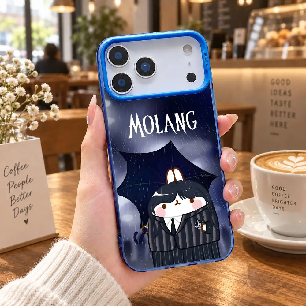 iPhone Hülle Molang – Bunter Rahmen, Kameraschutz