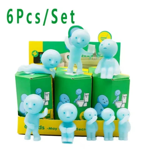 Yoga Room Series: Blind Box Figurine Surprise Gift Box with Multiple Luminous Green Dolls for Decorative Toy