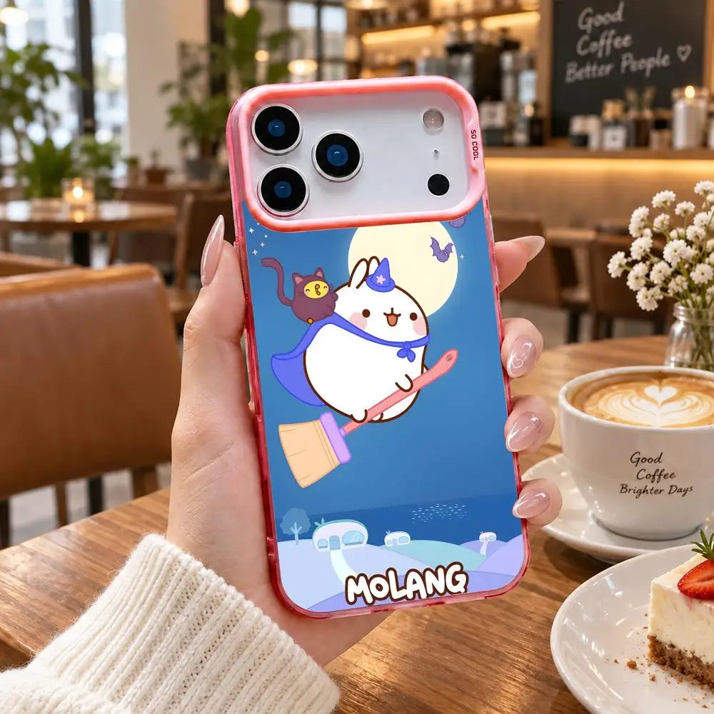 iPhone Hülle Molang – Bunter Rahmen, Kameraschutz
