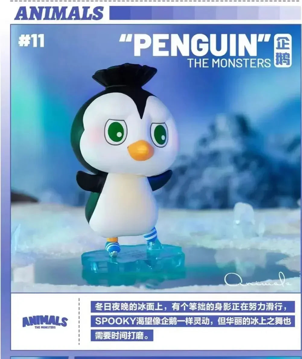 POP MART LABUBU les monstres série animaux boîte aveugle boîte mystère devinez sac jouets poupée Anime Figure…