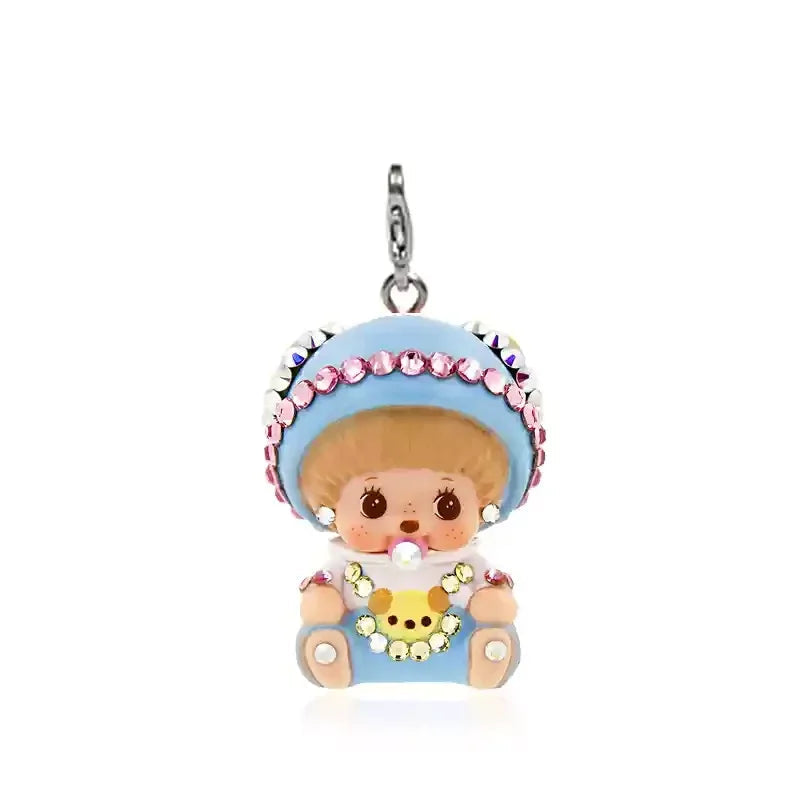 Monchhichi – pendentif mignon pour sac d'école, porte-clés, décoration de téléphone portable, ornements Anime, jouet…