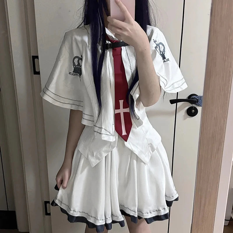 Anime Wonderful Everyday Down the Rabbit Hole Minakami Yuki Cosplay Costume Women Shirt Skirt Shawl JK… – vue 3 | BubuKawaii