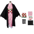 Demon Slayer Kamado Nezuko Cosplay Halloween Costume Party Clothes Anime Kimetsu No Yaiba Outfit Wig Shoes Set – Ensemble…
