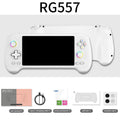 RG557 Handheld Game Console 5.48 Inch AMOLED Screen Size Android 14 Bluetooth 5.3 WIFI 5500mah PSP PS2 Boy Gift – Blanc 12G…