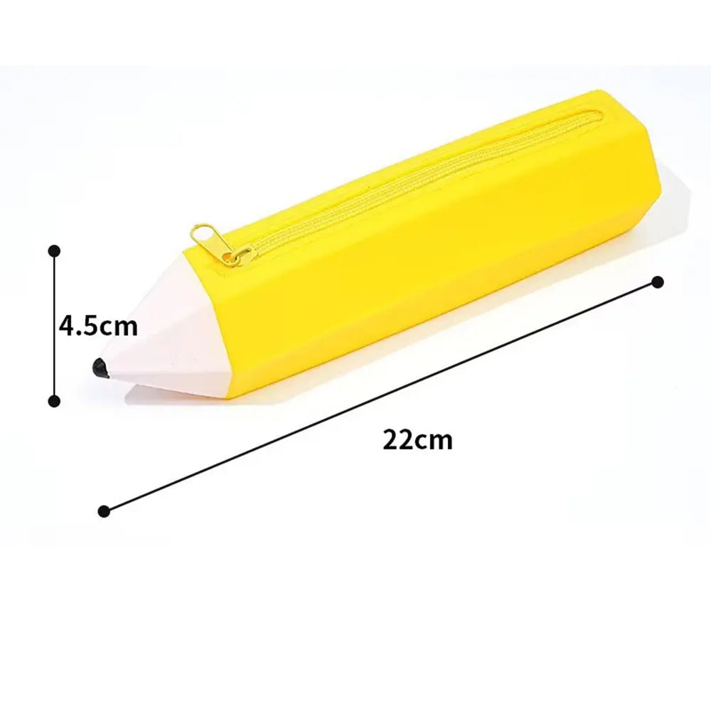Kawaii Pencil-Shaped Silicone Pencil Case – Large Capacity
