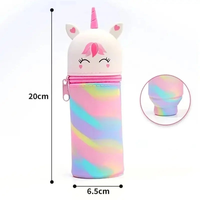Kawaii Silicone Pencil Case – Animal Shape – Large Capacity