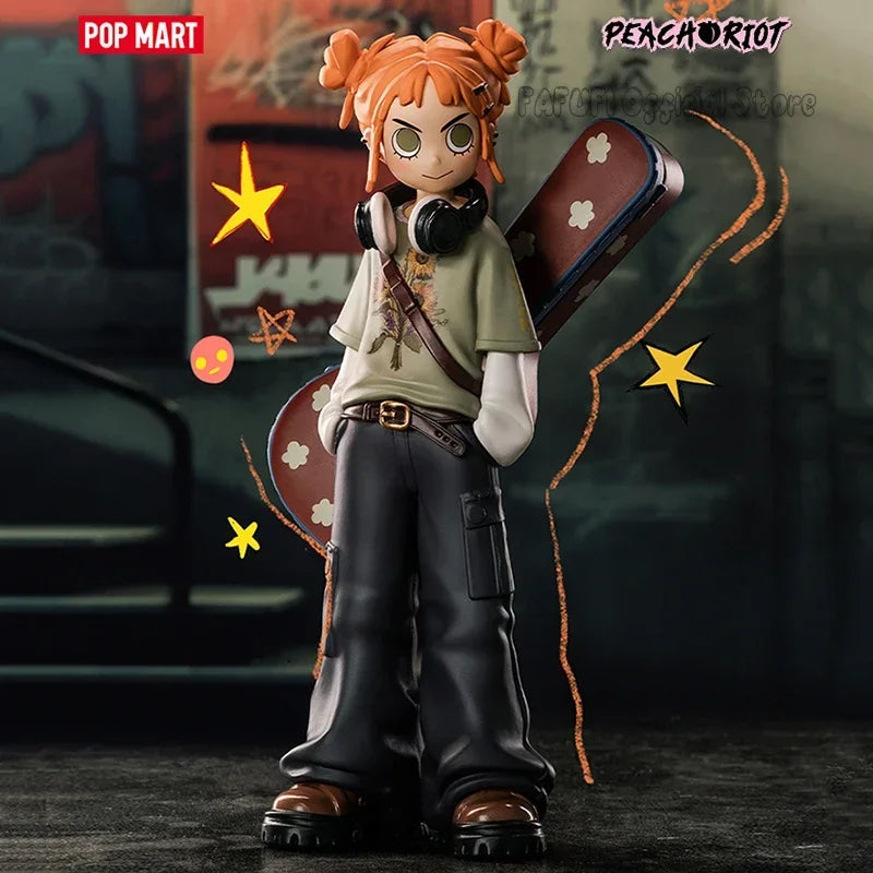 POP MART – boîte aveugle de la série Peach Riot Rise Up, jouets, figurine d'action Anime Kawaii, boîte mystère…