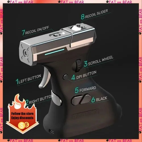 Ragnok ErgoStrike 7 – Souris gaming à simulation de recul – vue 5