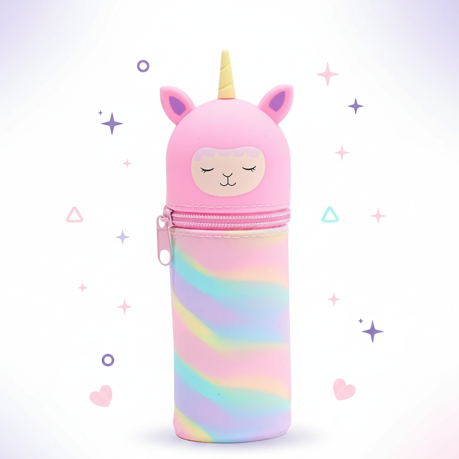 Kawaii Silicone Pencil Case – Animal Shape – Large Capacity