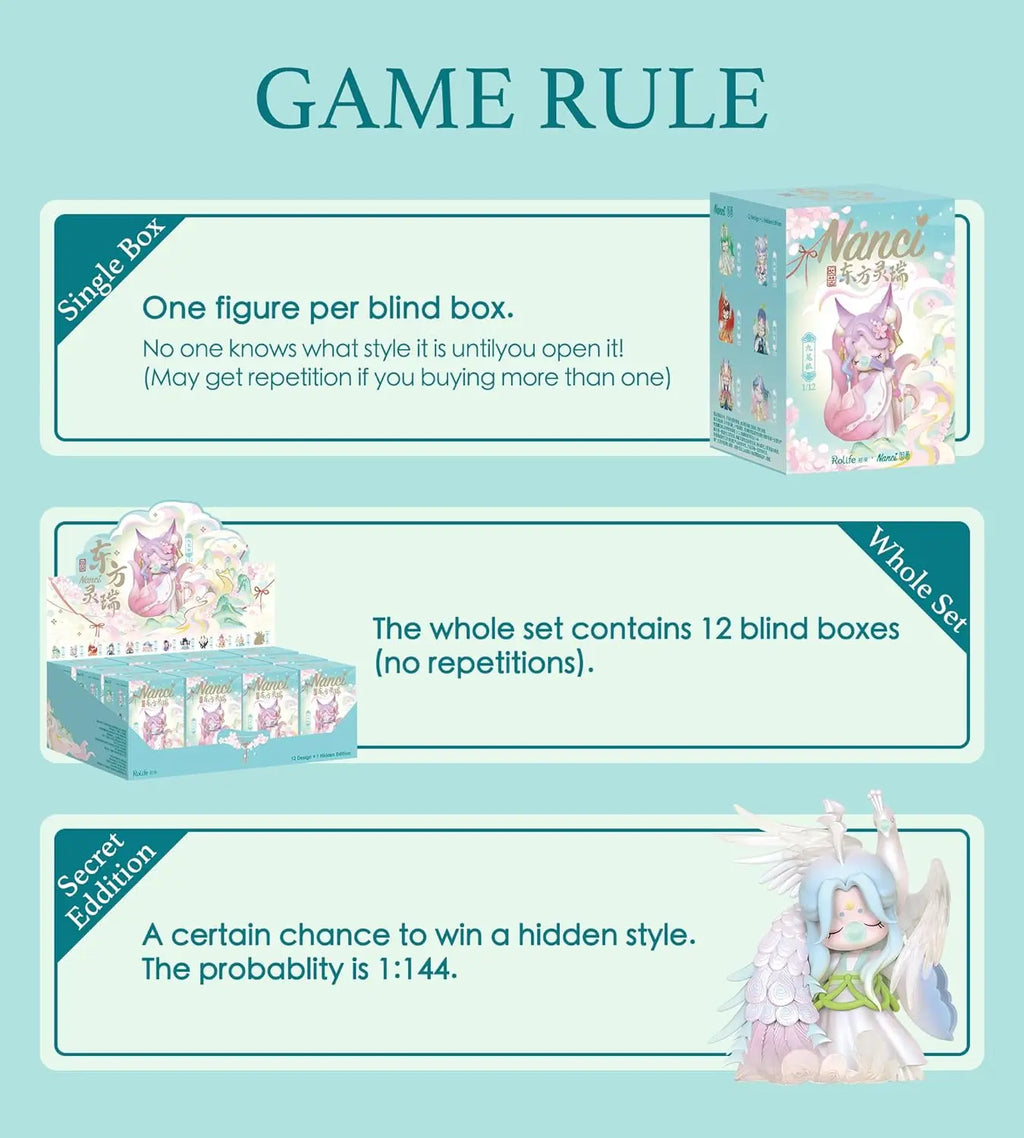 Robotime Rolife Nanci auspiieux esprit oriental bête boîte aveugle figurines d'action poupée jouets boîte Surprise…