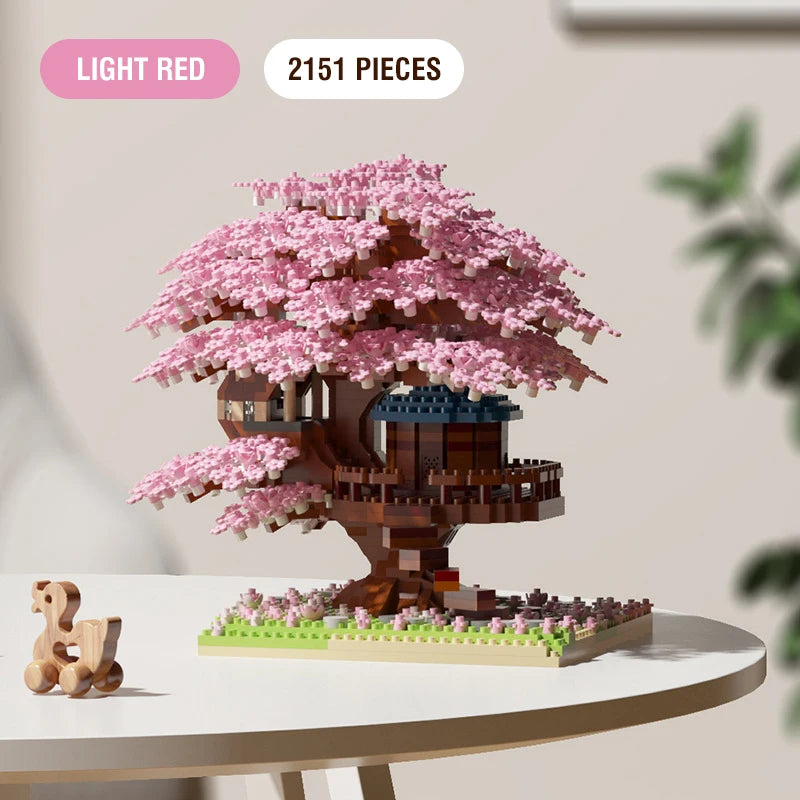 Arbre Sakura - Blocs de construction avec LED