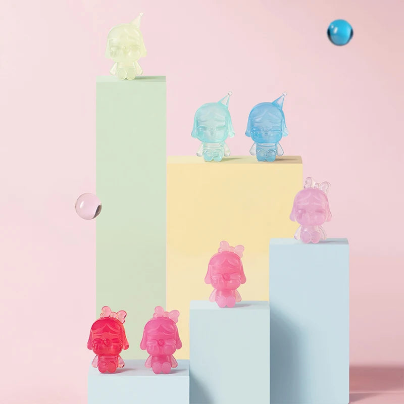 POP MART POP BEAN CRYBABY MINI FIGURE - Ensemble arc-en-ciel / Ensemble de couleurs dégradées