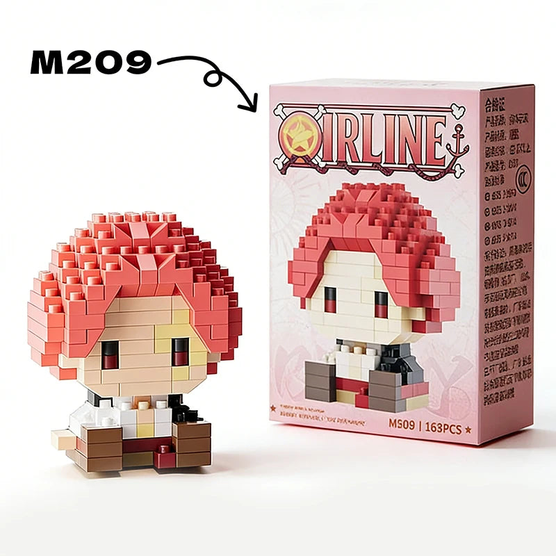 Mon Bubu Kawaii – Micro Blocs de Construction One Piece – Personnages Anime (Chopper, Zoro, Robin, Buggy)