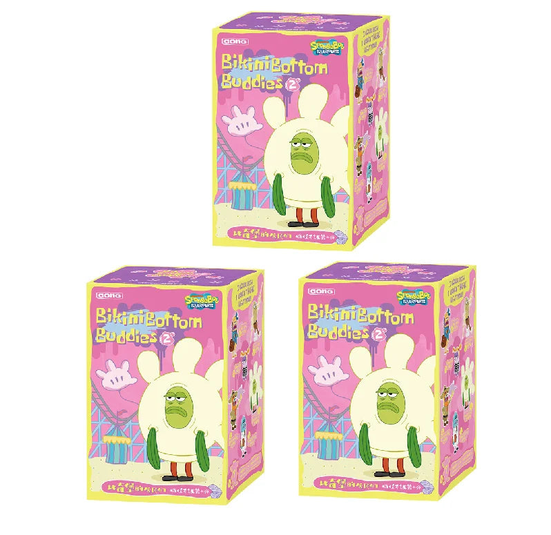 POP MART Gong Spongebob Bikini Bottom Buddies Whimsical 2.0 Series Peluches Boîte Mystère Jouets Mignons Porte-clés de…