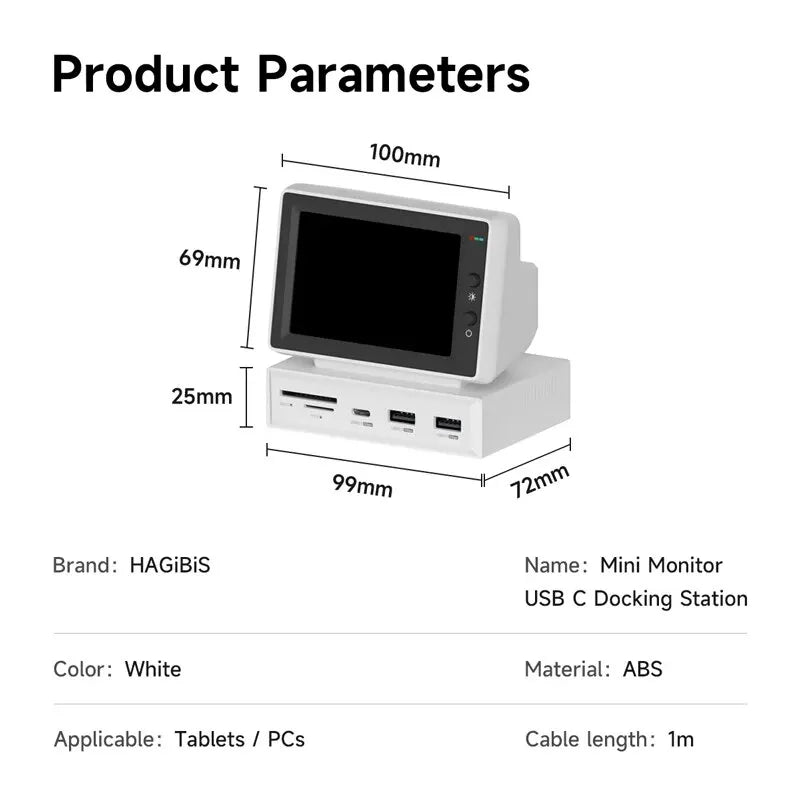 Hagibis 3.5inch IPS Mini Screen AIDA64 Mini PC CPU RAM HDD Data Monitor Display Sub Screen with USB C… – vue 6 | BubuKawaii