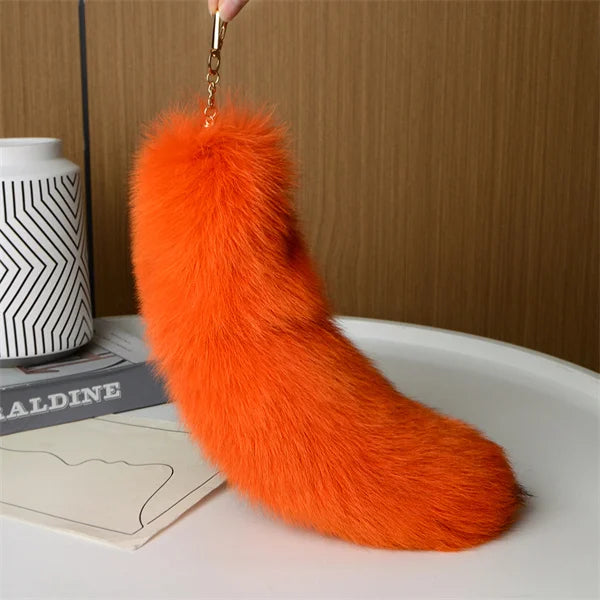 Huge Fluffy Faux Fur Fox Tail Keychain Bag Charms Therian Tail Fox Tail Keychain Fur… – Couleur 20 – vue 15 | BubuKawaii