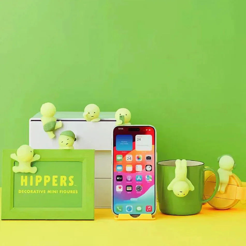 Yoga Room Series: Blind Box Figurine Surprise Gift Box with Multiple Luminous Green Dolls for Decorative Toy