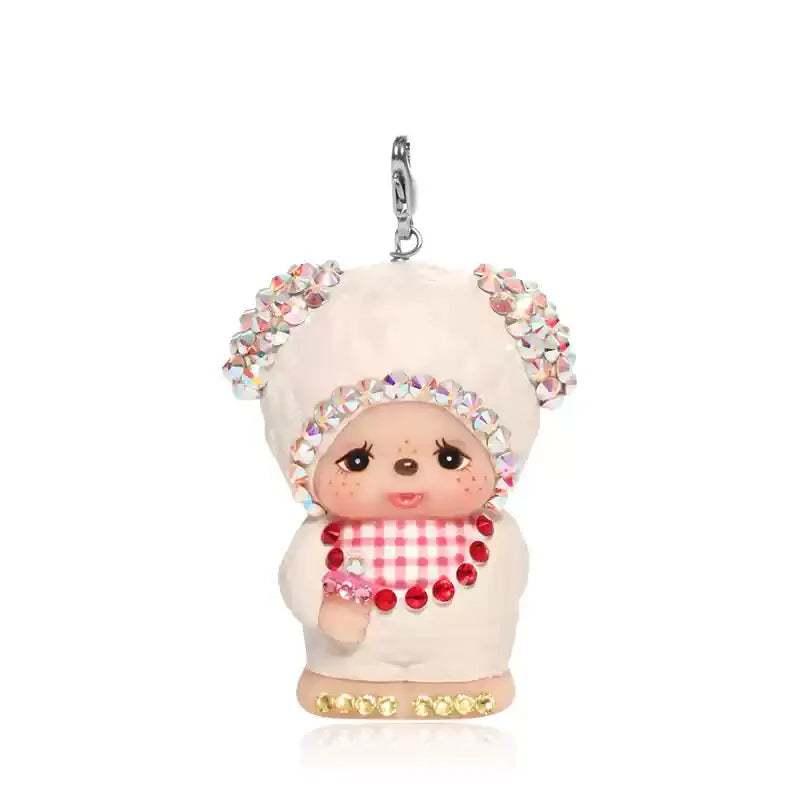 Monchhichi – pendentif mignon pour sac d'école, porte-clés, décoration de téléphone portable, ornements Anime, jouet…