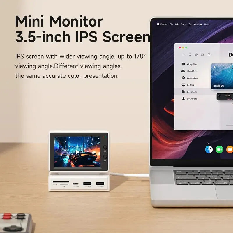 Hagibis 3.5inch IPS Mini Screen AIDA64 Mini PC CPU RAM HDD Data Monitor Display Sub Screen with USB C… – vue 4 | BubuKawaii