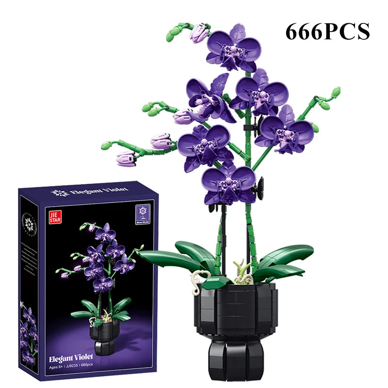 Mon Bubu Kawaii – Blocs de Construction Fleurs en Pot – Coffret Cadeau