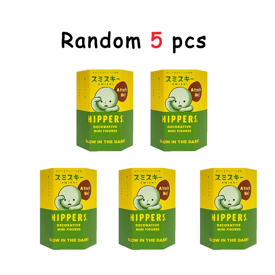 Yoga Room Series: Blind Box Figurine Surprise Gift Box with Multiple Luminous Green Dolls for Decorative Toy