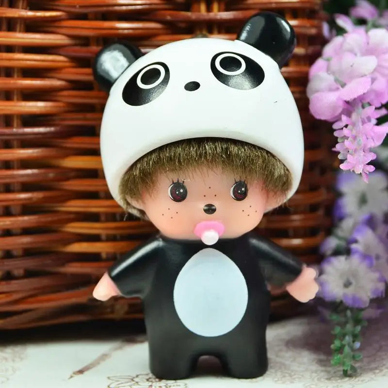 Monchhichi x Sanrio – Hello Kitty & Panda – Figurine Vinyle Porte-Clés – F | BubuKawaii