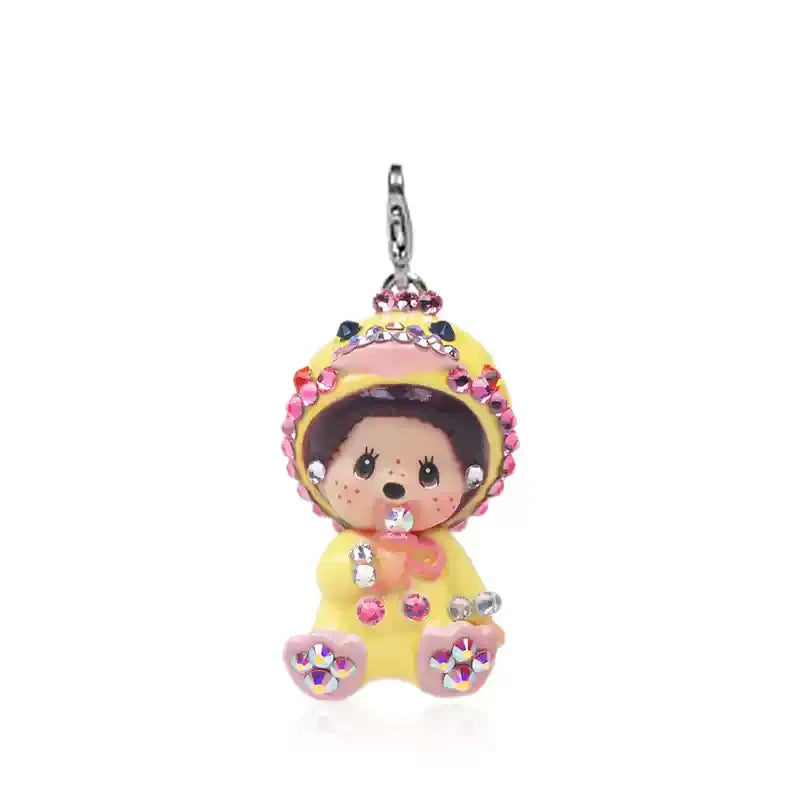 Monchhichi – pendentif mignon pour sac d'école, porte-clés, décoration de téléphone portable, ornements Anime, jouet…