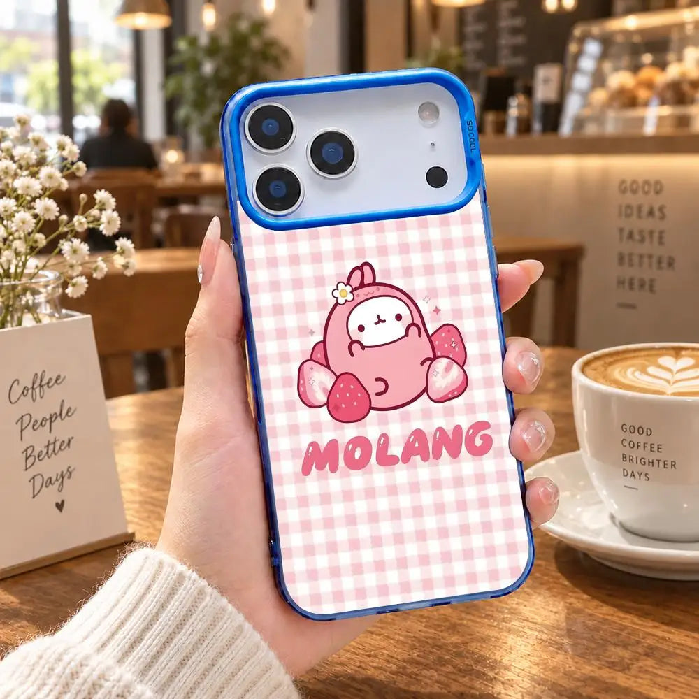 iPhone Hülle Molang – Bunter Rahmen, Kameraschutz