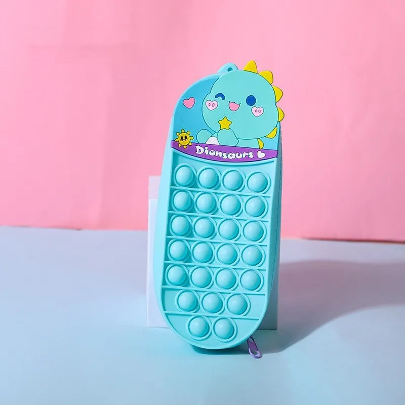 1Pc New Cartoon Silicone Pencil Case Pioneer of Rodent Eradication Stationery Storage Bag Decompression Stationery Box – g
