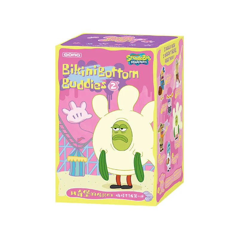 POP MART Gong Spongebob Bikini Bottom Buddies Whimsical 2.0 Series Peluches Boîte Mystère Jouets Mignons Porte-clés de…