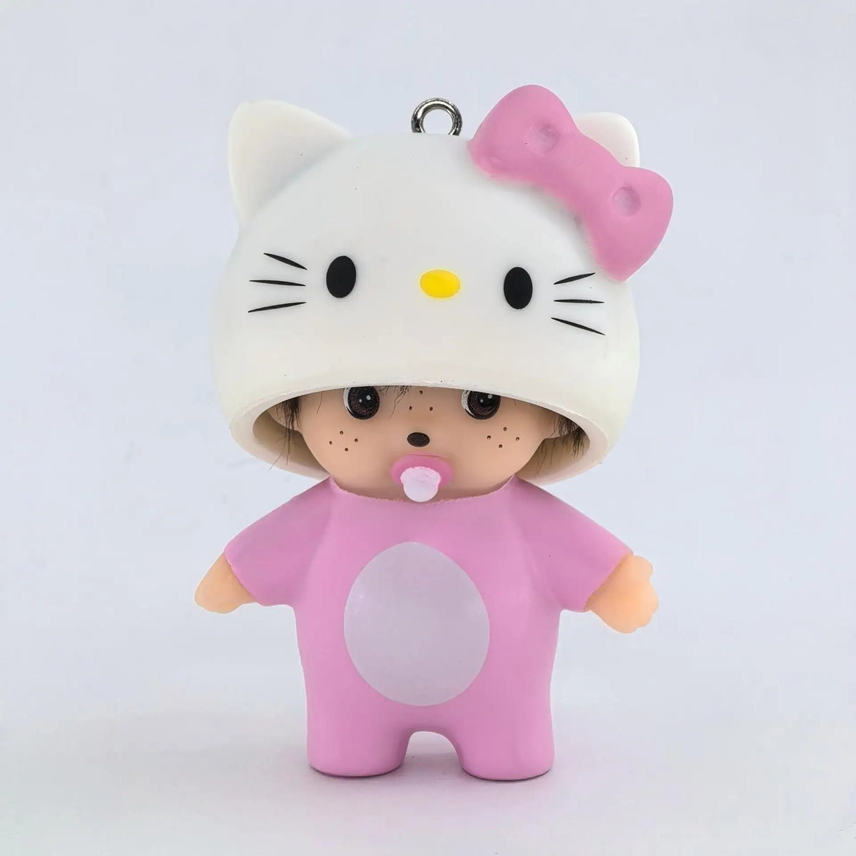 Monchhichi x Sanrio – Hello Kitty & Panda – Figurine Vinyle Porte-Clés – B Kitty | BubuKawaii