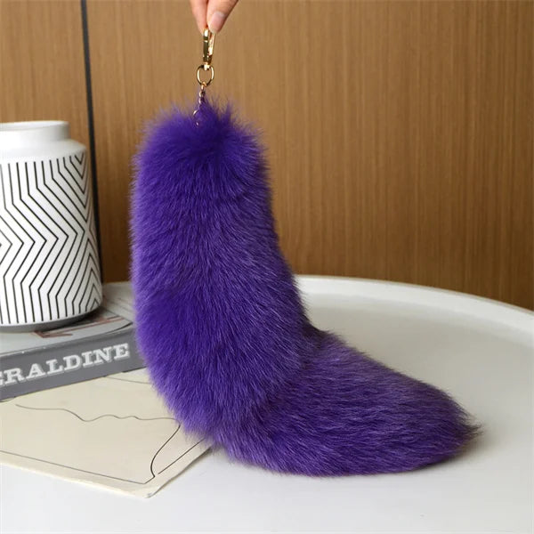Huge Fluffy Faux Fur Fox Tail Keychain Bag Charms Therian Tail Fox Tail Keychain Fur… – Couleur 27 – vue 11 | BubuKawaii