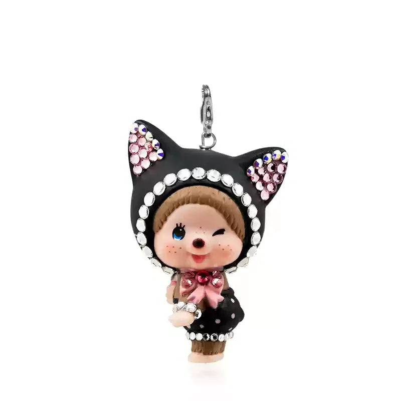 Monchhichi – pendentif mignon pour sac d'école, porte-clés, décoration de téléphone portable, ornements Anime, jouet…
