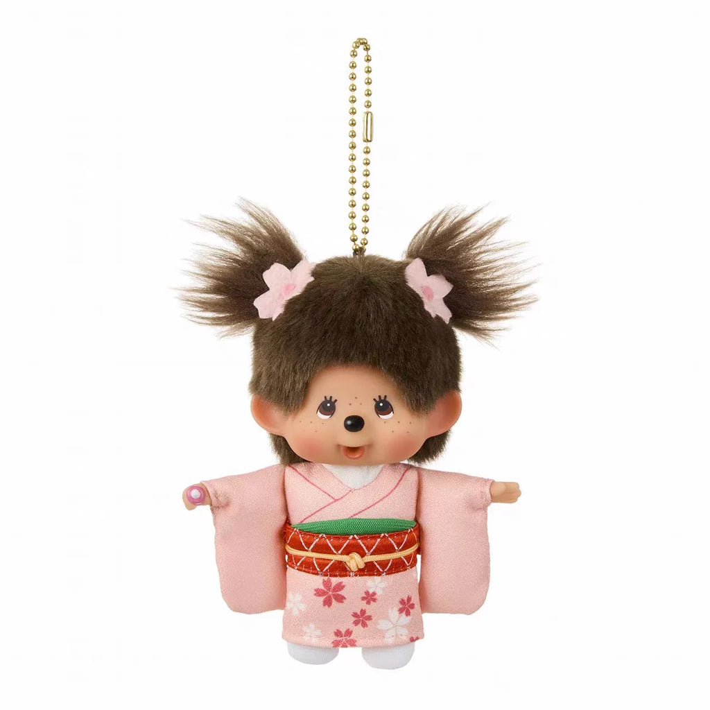 Nouveau 100% Original Monchhichi porte-clés Sakura Kimono vinyle poupée Monchhichi figurines d'anime Monchhichi sac à…
