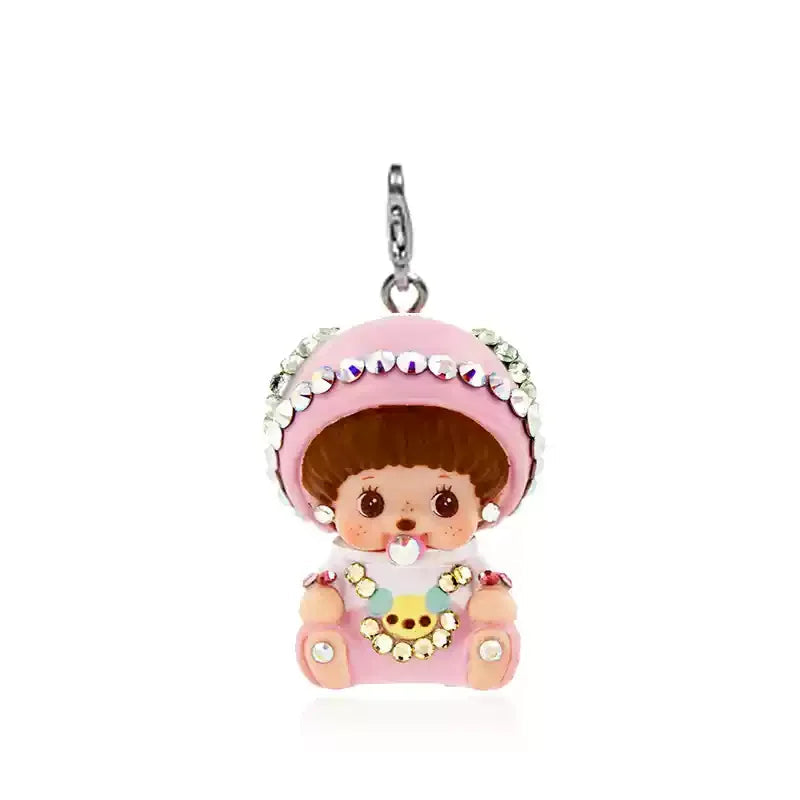 Monchhichi – pendentif mignon pour sac d'école, porte-clés, décoration de téléphone portable, ornements Anime, jouet…