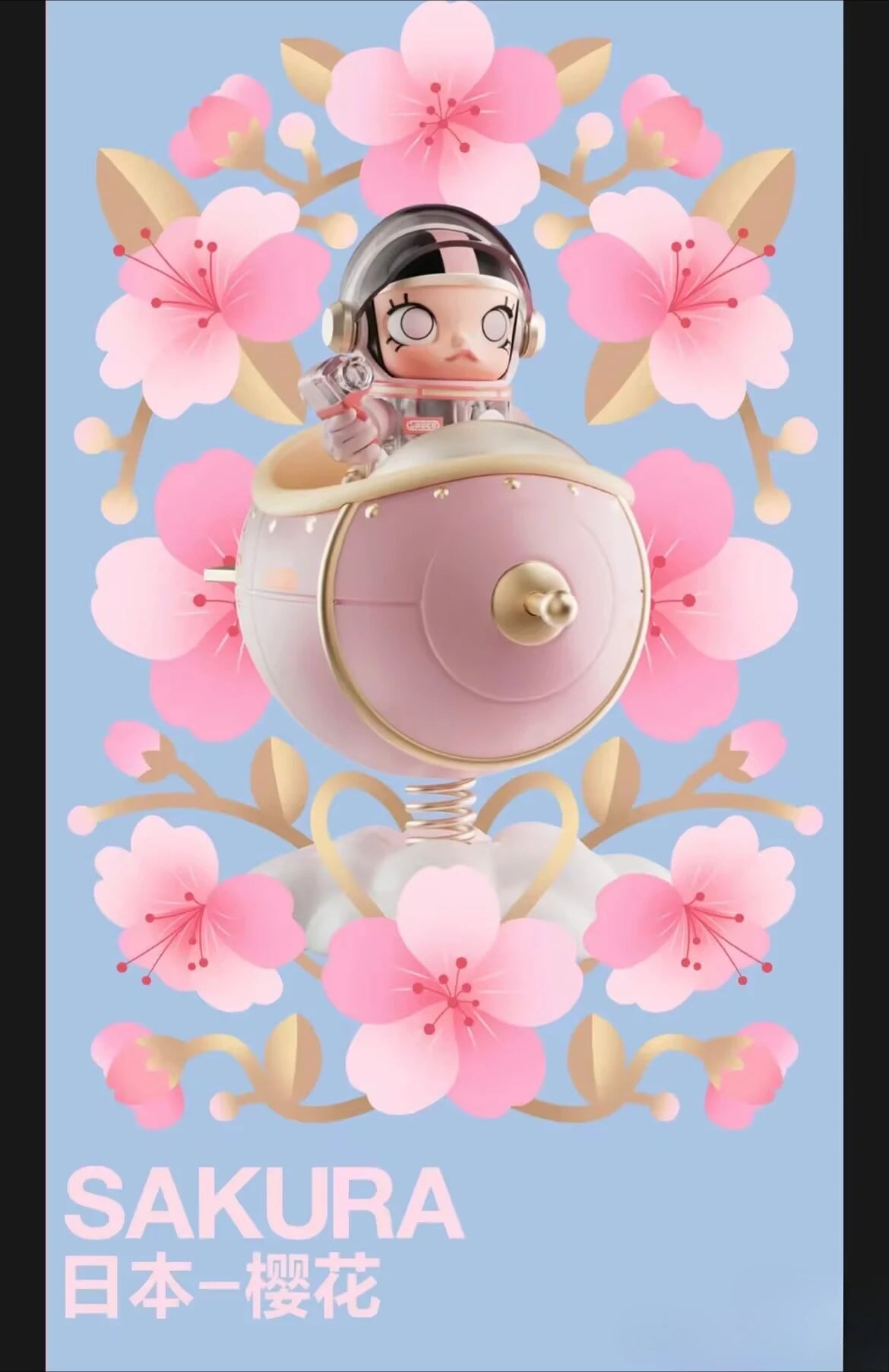Pop Mart – Mega Space Molly 100% Blossom Series – Limited Edition Figure 11 cm