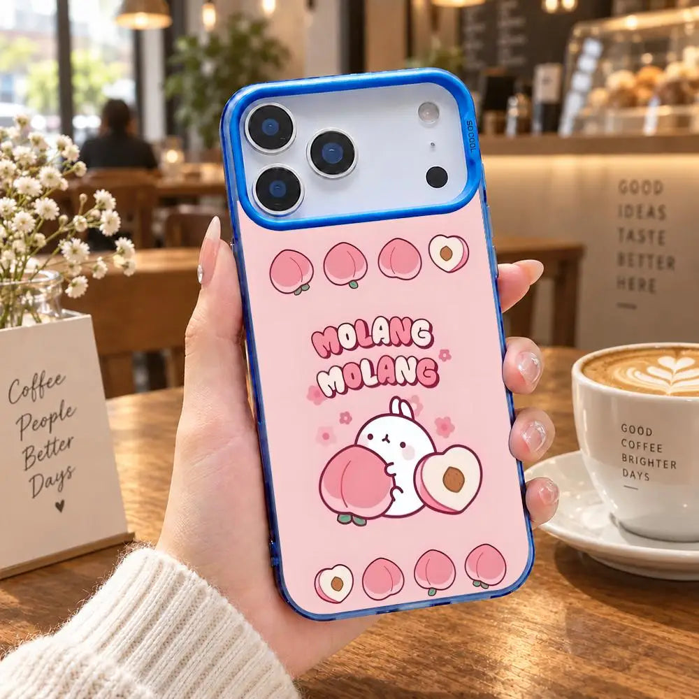 iPhone Hülle Molang – Bunter Rahmen, Kameraschutz