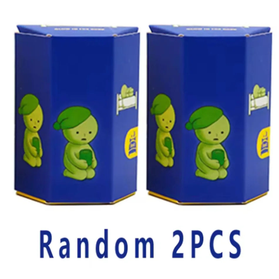 Yoga Room Series: Blind Box Figurine Surprise Gift Box with Multiple Luminous Green Dolls for Decorative Toy
