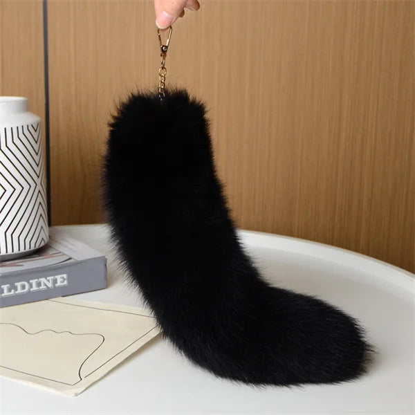 Huge Fluffy Faux Fur Fox Tail Keychain Bag Charms Therian Tail Fox Tail Keychain Fur… – Couleur 28 – vue 20 | BubuKawaii