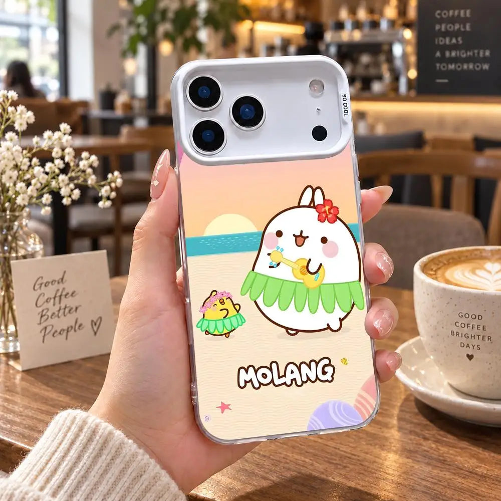 iPhone Hülle Molang – Bunter Rahmen, Kameraschutz