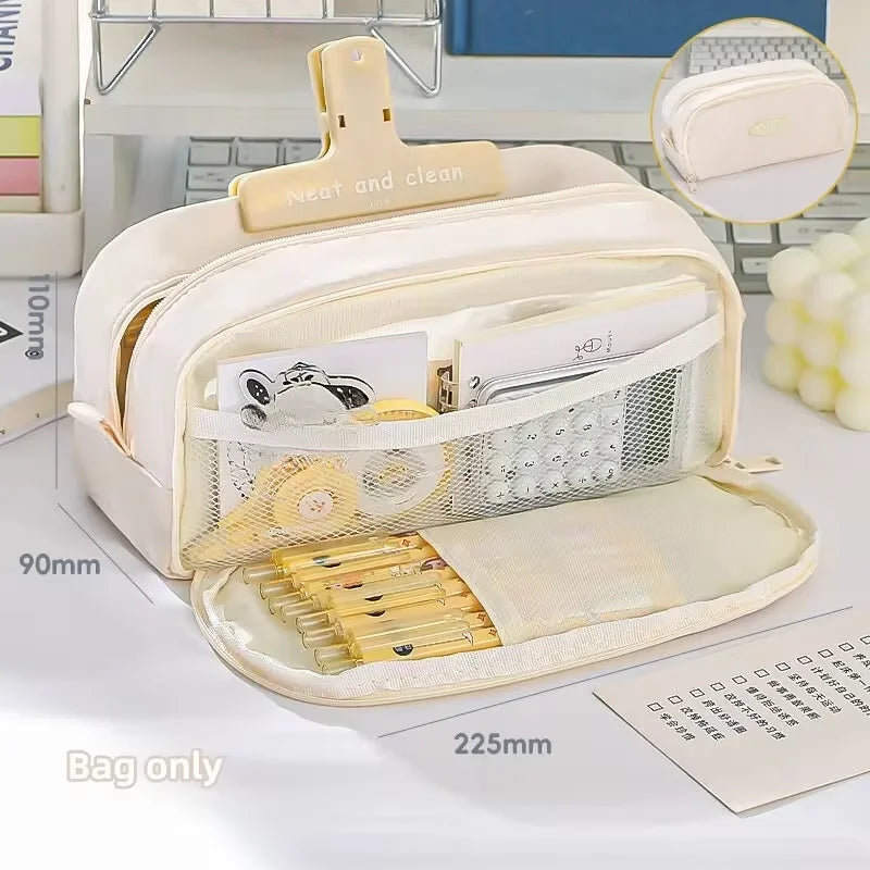 Kawaii School Pencil Case Large Capacity Multi-Pocket