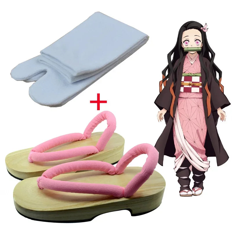Demon Slayer Kamado Nezuko Cosplay Halloween Costume Party Clothes Anime Kimetsu No Yaiba Outfit Wig Shoes Set – vue 6