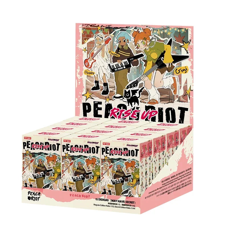 POP MART – boîte aveugle de la série Peach Riot Rise Up, jouets, figurine d'action Anime Kawaii, boîte mystère…