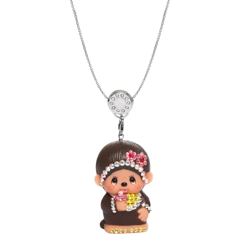 Monchhichi – pendentif mignon pour sac d'école, porte-clés, décoration de téléphone portable, ornements Anime, jouet…